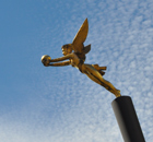 Bronze-Flug in den bayerischen Himmel